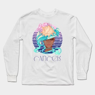 Cancer Zodiac Sign | Circle  Beautiful Girl Long Sleeve T-Shirt